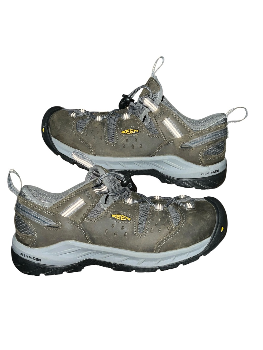 KEEN Utility Atlanta Cool II ESD Steel Toe Work Hiking Brown Low Shoes Men's 11